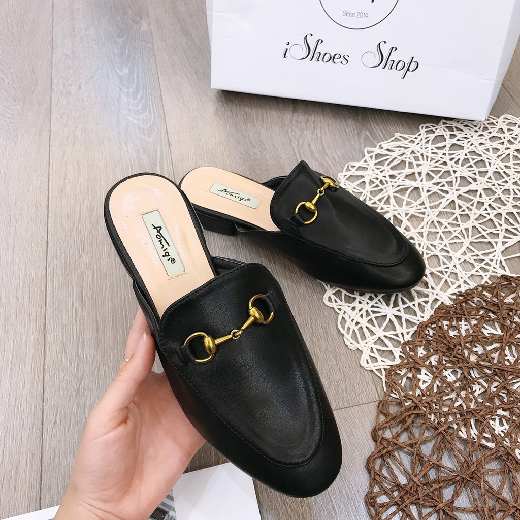 [ẢNH THẬT] GIÀY SỤC NỮ SIÊU  DA LÌ MŨI VUÔNG - X073