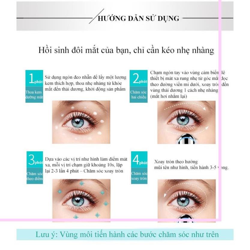 Máy Massage Mắt Và Môi Ion Ánh Sáng Đỏ & Xanh Dương Mini Hiệu Quả Tiện Lợi - Beauty Top Spot