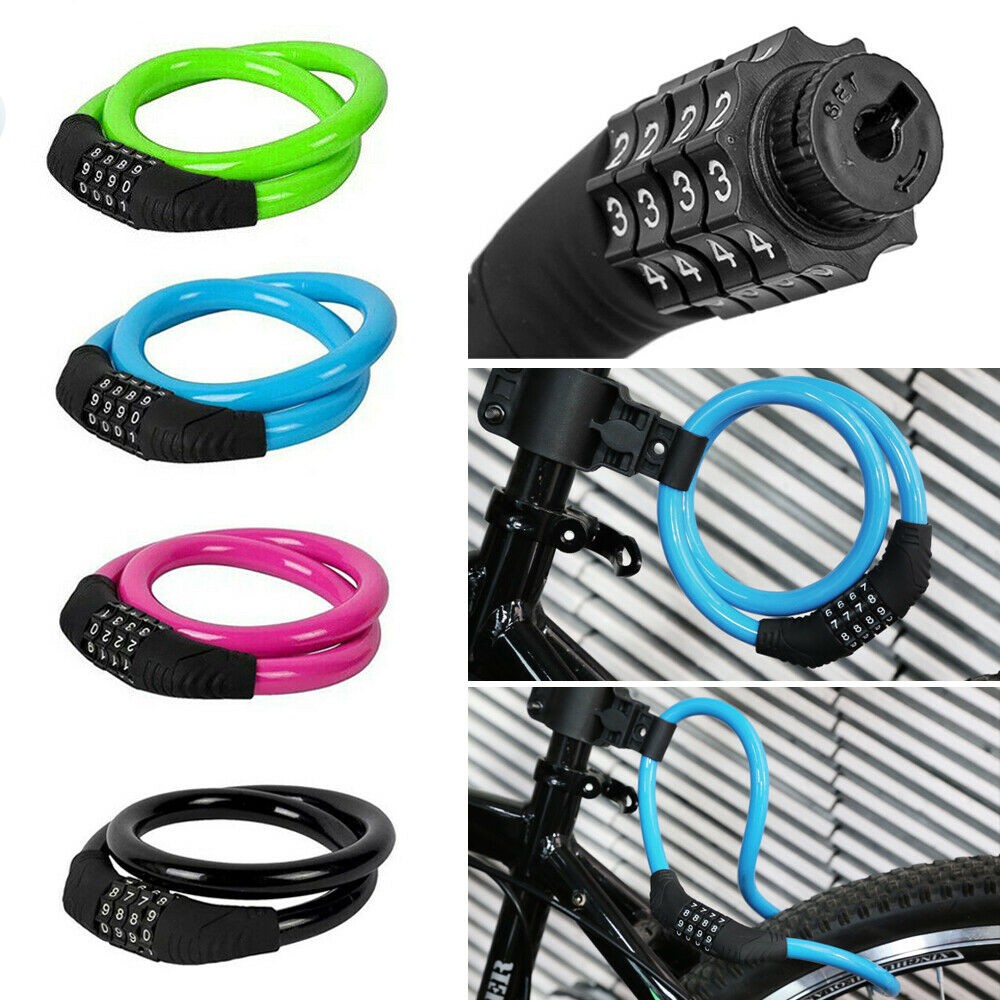Ổ khóa xe đạp bằng thép chịu lực cao kết hợp mật khẩu 4 chữ số có thể đặt lại