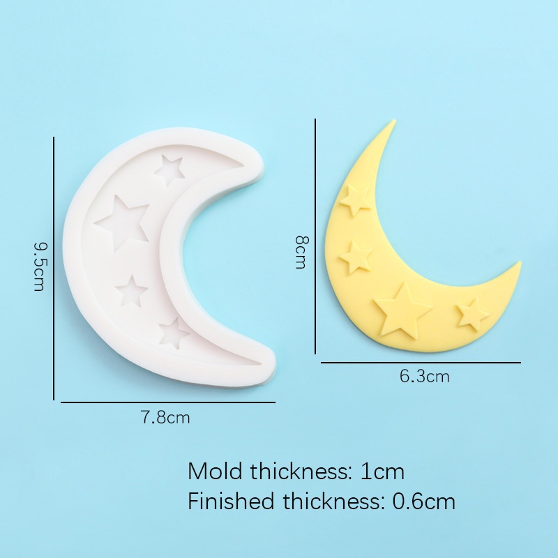 Khuôn Silicone Tạo Hình Làm Bánh Kẹo Hình Ngôi Sao / Đám Mây / Cầu Vồng / Ngôi Sao / Đám Mây 3D