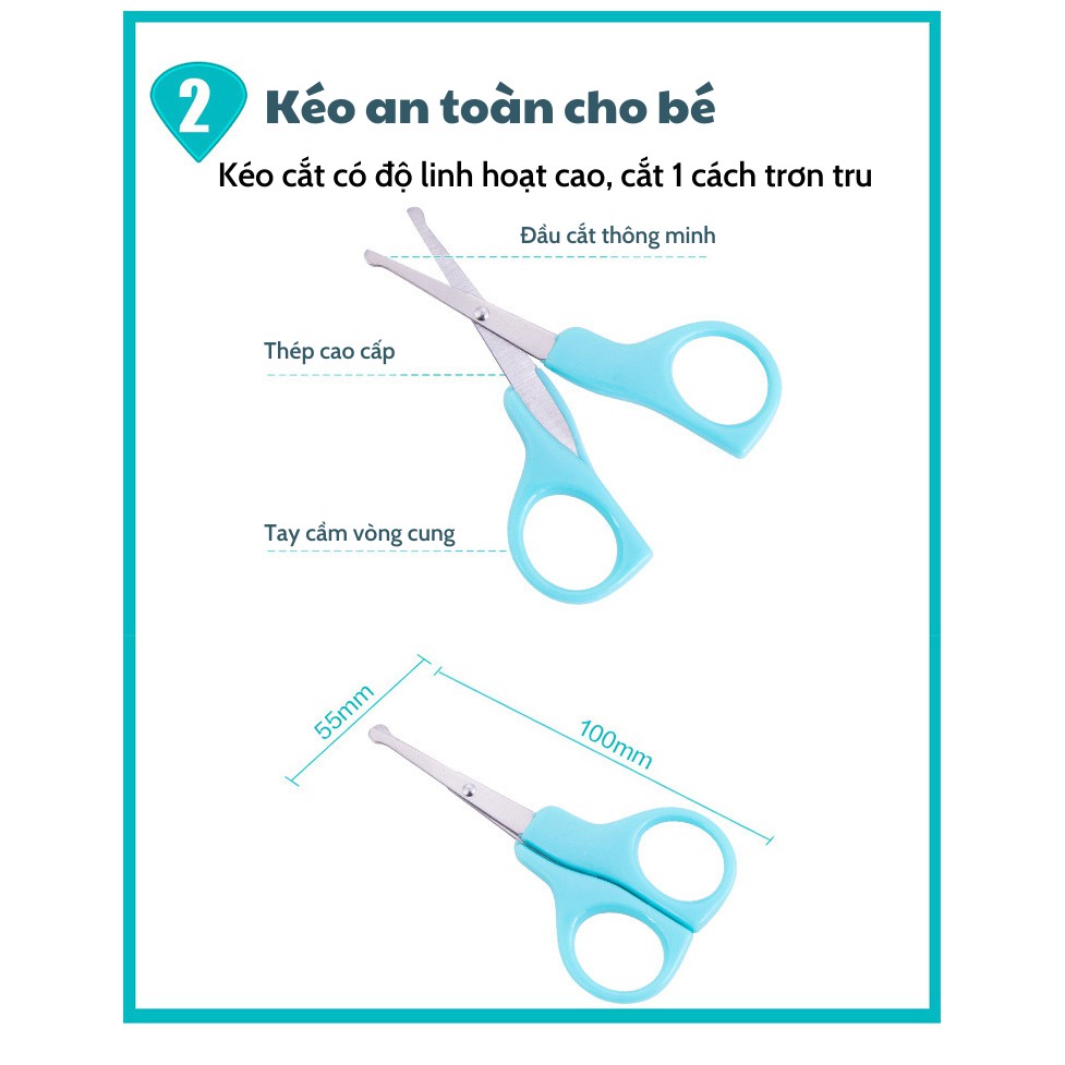 Bộ bấm móng tay cho bé Duoladuobu 4 chi tiết chính hãng an toàn, tiện lợi - Dom Dom Kids