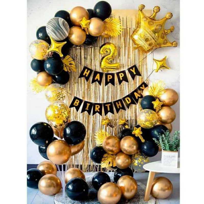 Set trang trí sinh nhật kèm rèm