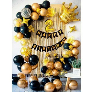 Set trang trí sinh nhật kèm rèm