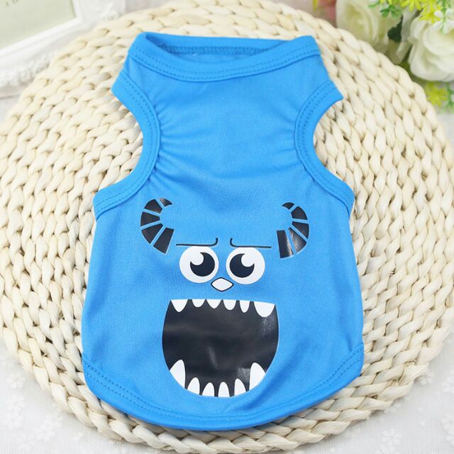 Áo ba lỗ hình monster chó mèo