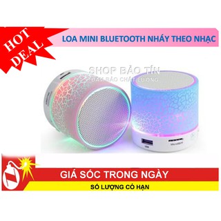 Loa mini bluetooth trắng nháy theo nhạc âm thanh trung thực