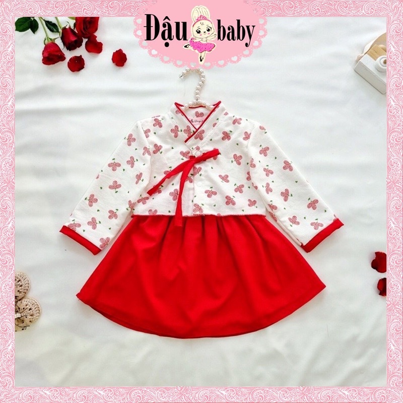 Váy Hanbok cách tân siêu xinh vải cát Hàn cao cấp cho bé gái từ sơ sinh =&gt; 18kg