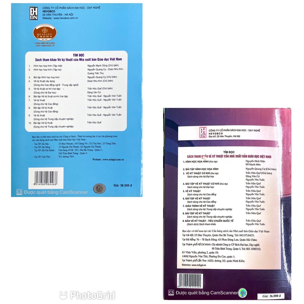 Sách - Combo Hình Học Họa Hình Tập 1 + Tập 2