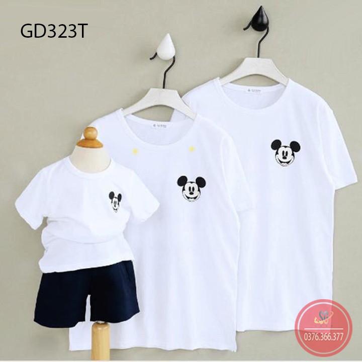 Áo Gia Đình Con Gấu - Thun Cotton - Đủ Size GD323T