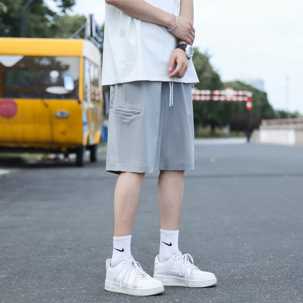 Quần Short Thể Thao Lưng Thun Ống Rộng Thoải Mái Thời Trang Cho Nam size M-2XL
