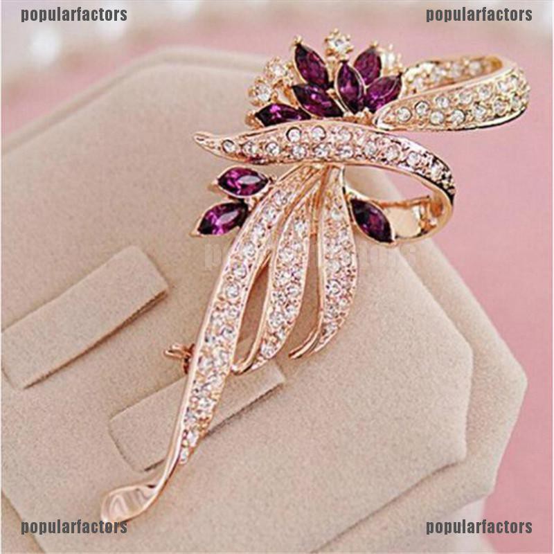 Ghim Cài Áo Đính Đá Phong Cách retro Thời Trang Cho Nữ