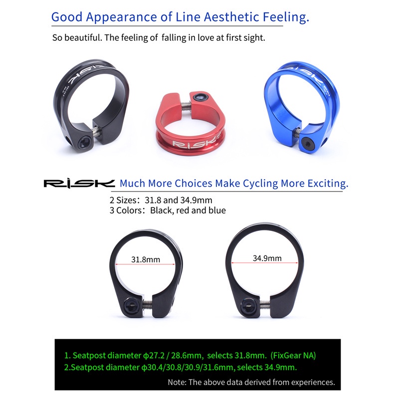 Kẹp Cố Định Yên Xe Đạp Leo Núi 31.8/34.9mm CNC Bằng Hợp Kim Nhôm Chuyên Dụng Chất Lượng Cao