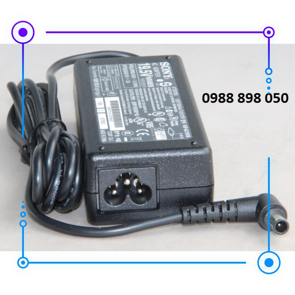 BÁN Sạc laptop sony chính hãng-adapter sony 19.5v 3.9a
