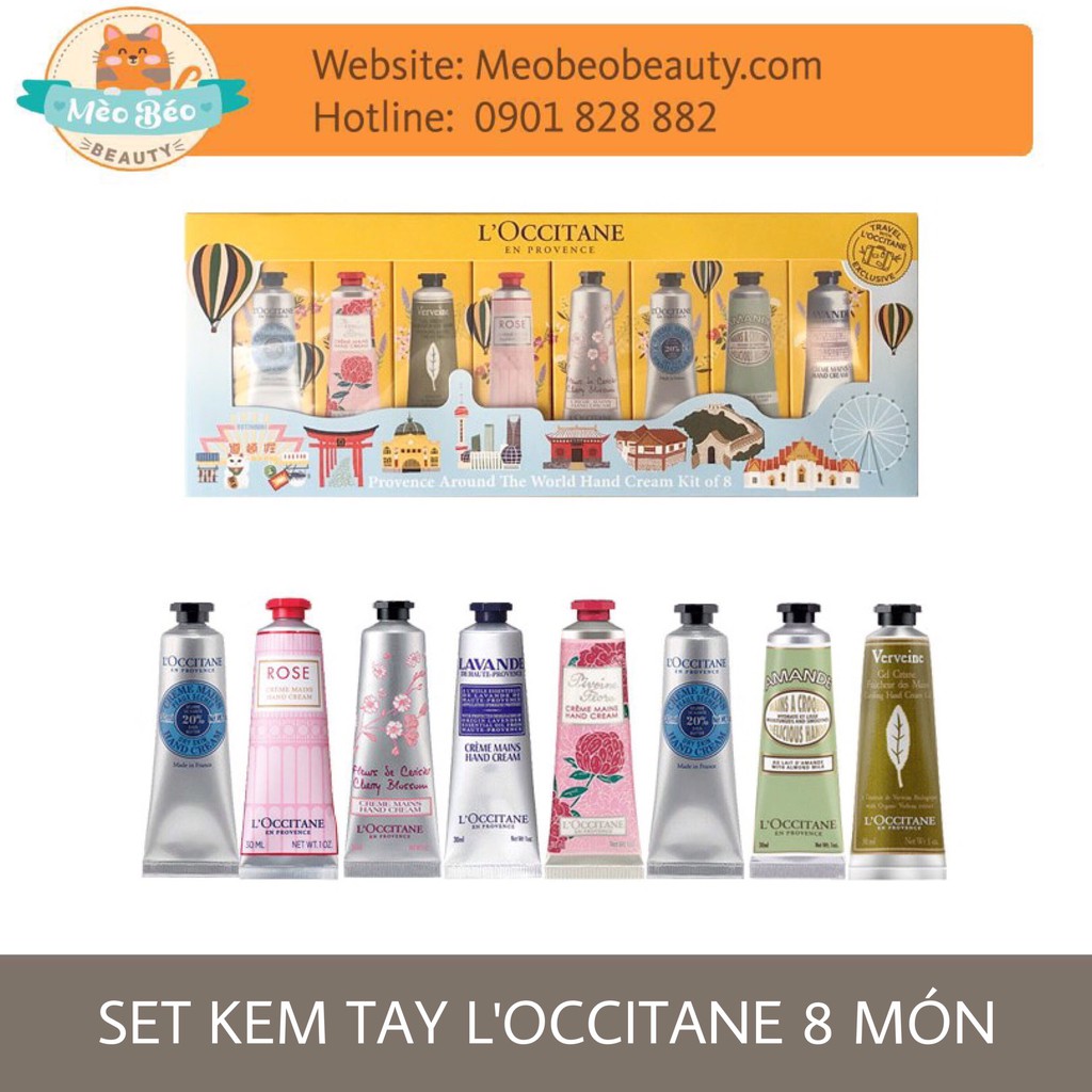 [BILL DUTY] Set Kem Tay L’occitane 8 món 30ml