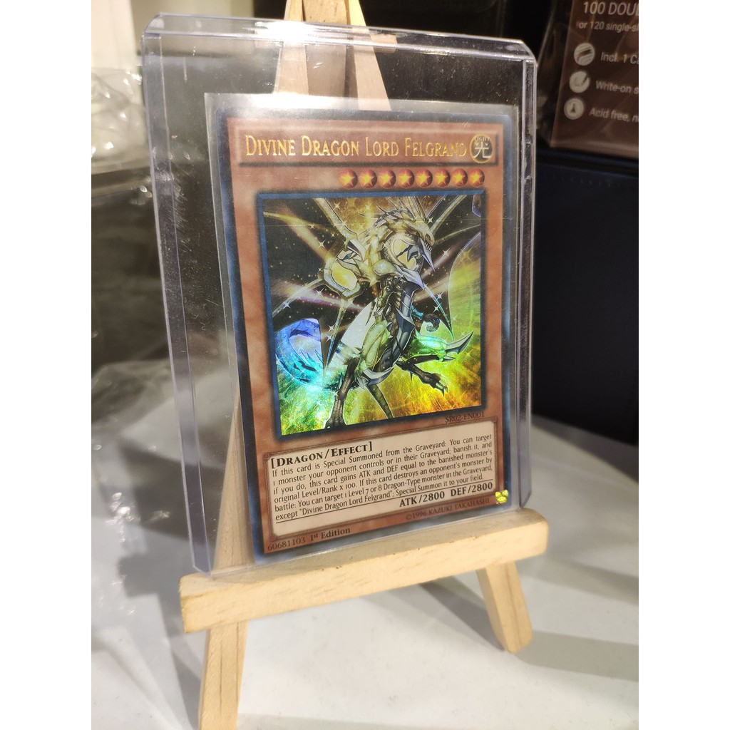 Lá bài thẻ bài Yugioh Divine Dragon Lord Felgrand - Ultra Rare - Tặng bọc bài nhựa bảo quản