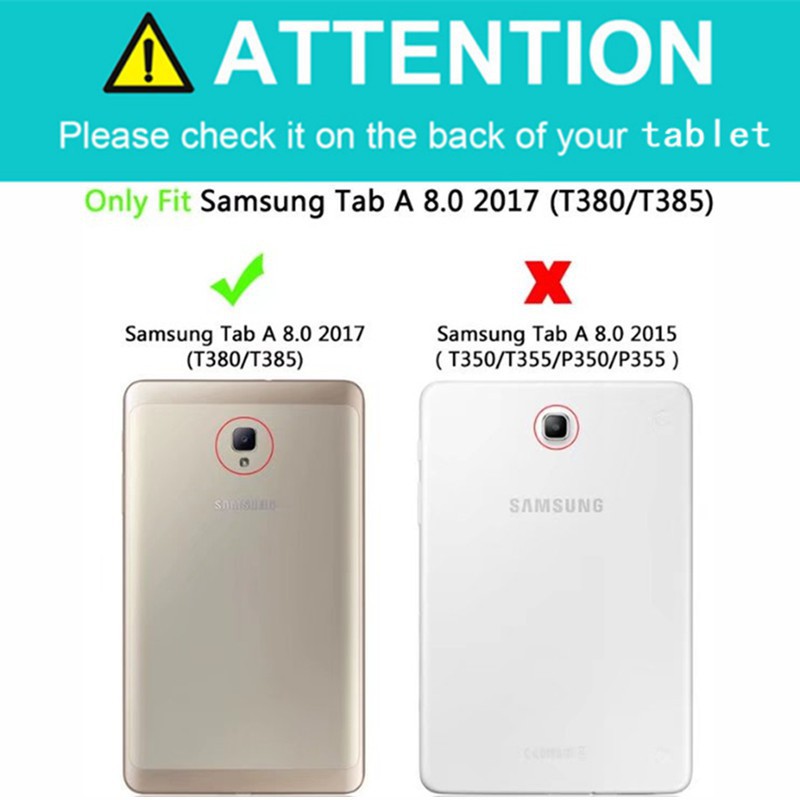 Ốp chống sốc siêu mỏng bằng da máy tính bảng Samsung Galaxy Tab A 8.0 2017 SM-T380 T385