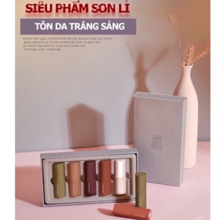Son thỏi kem lì 5 thỏi, mềm môi, lâu trôi, tông màu thời trang holdlive