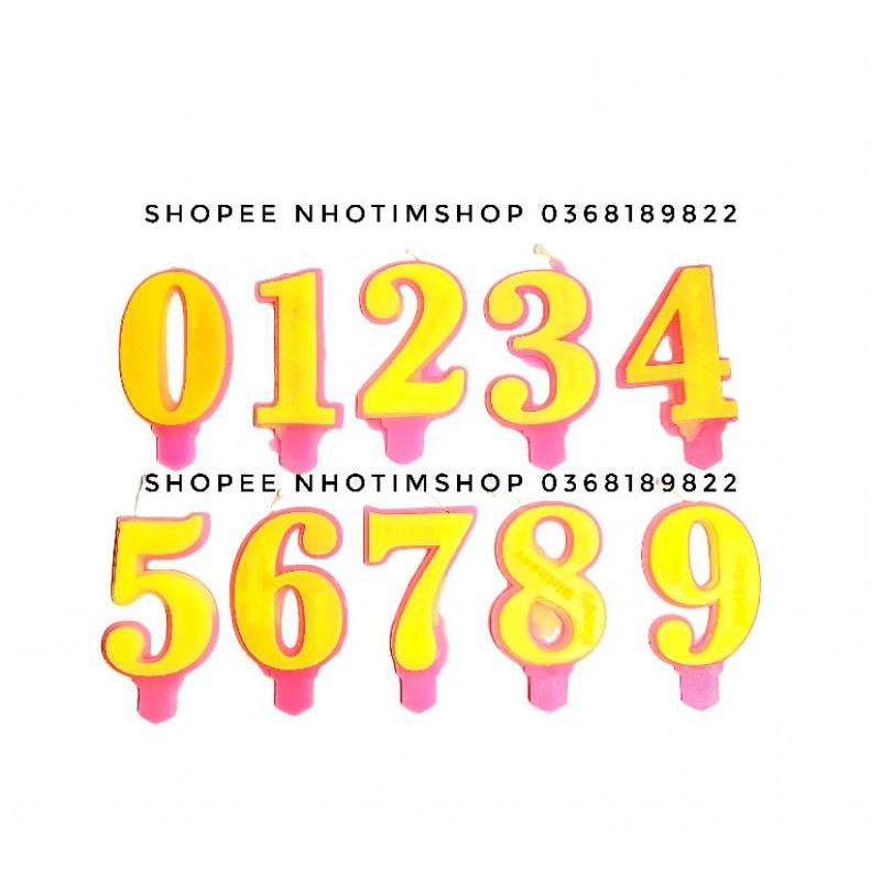 Set 50 nến số sinh nhật từ 0 đến 9