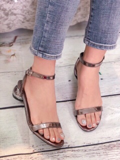 Sandal cao gót đế tròn