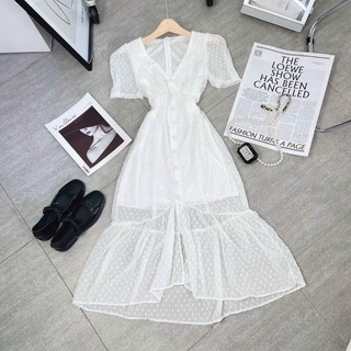 ĐẦM MAXI ĐUÔI CÁ CỔ V (KÈM VIDEO HÌNH THẬT)