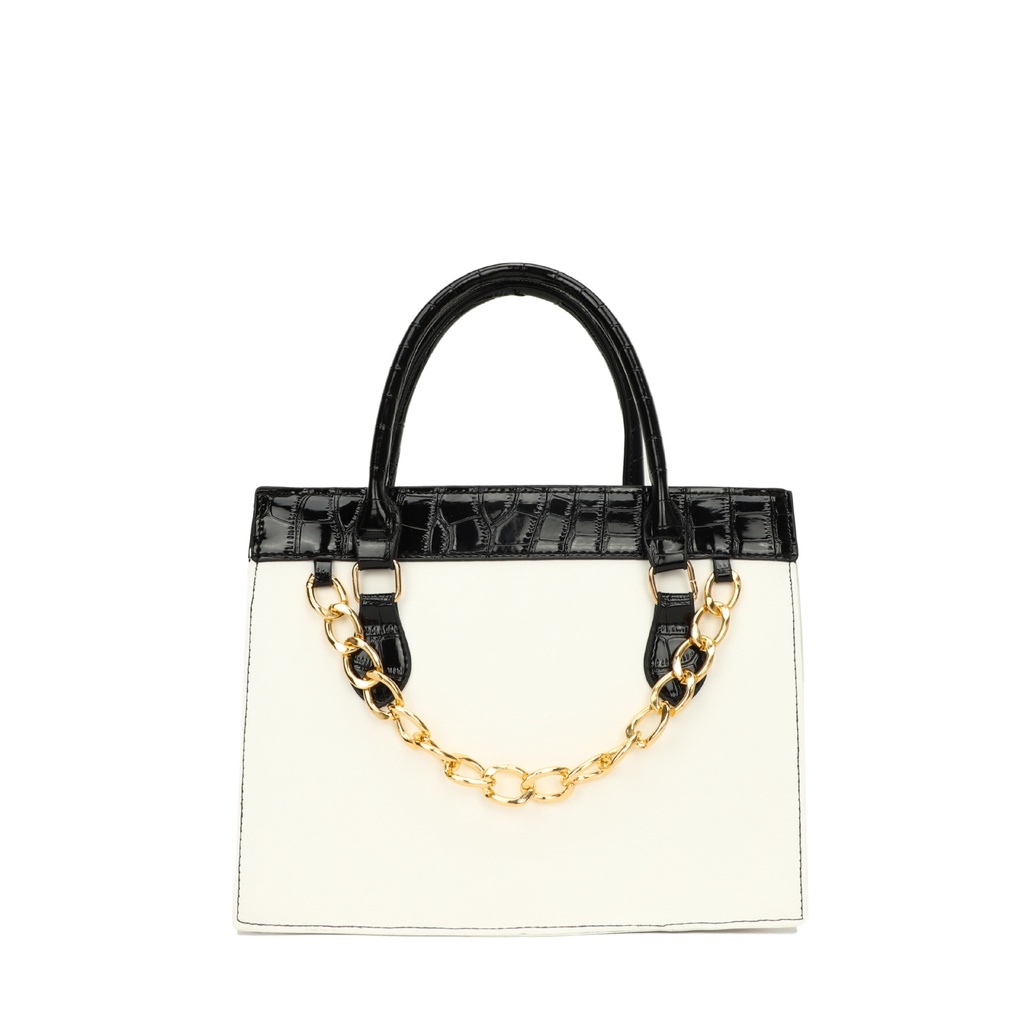 Túi Xách Đeo Vai Cỡ Lớn Phối Dây Xích Thời Trang Nữ Sành Điệu