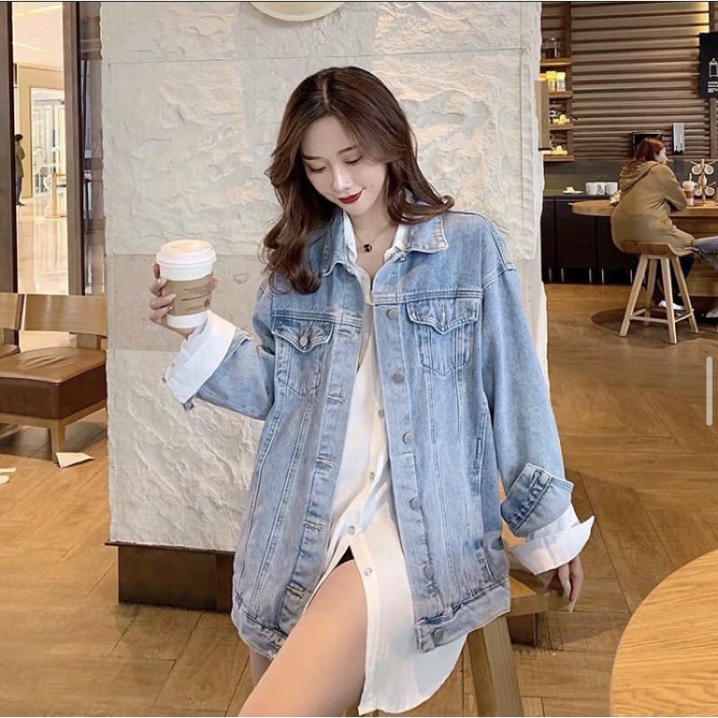 [ TIỀN NÀO CỦA ĐẤY ] ÁO KHOÁC JEANS NỮ FREESIZE PHÙ HỢP CHO NHỮNG BẠN DƯỚI 65kg | BigBuy360 - bigbuy360.vn