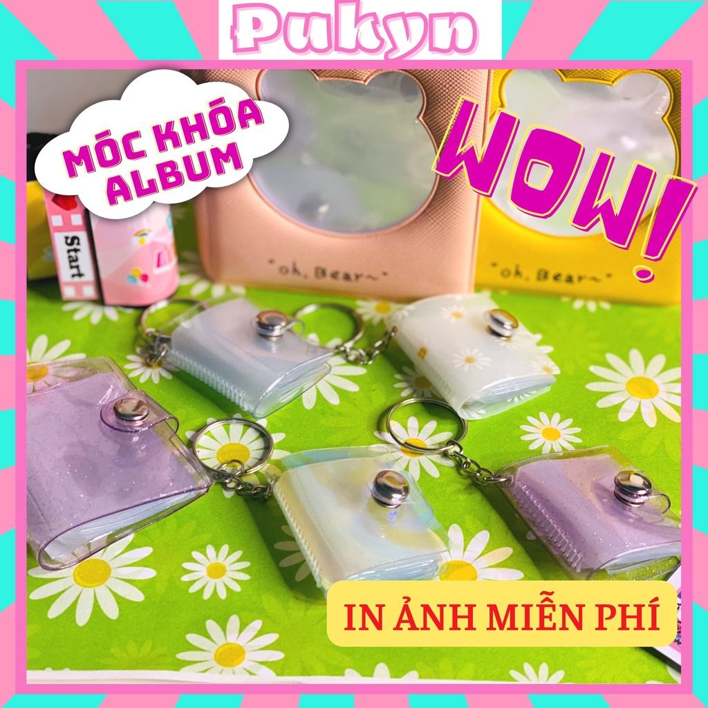 Móc khóa album ảnh mini tặng ảnh theo yêu cầu lưu niệm MK04 PUKYN