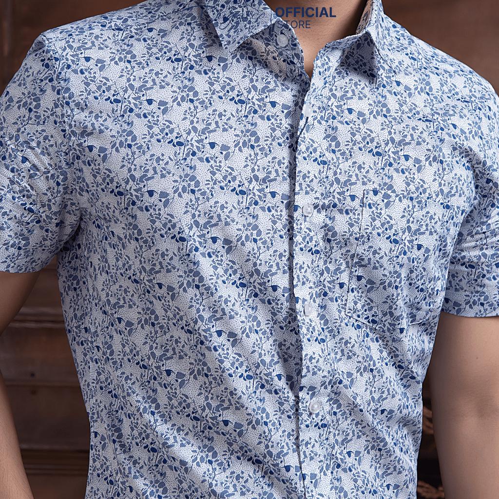 Áo sơ mi DUGARCO tay ngắn cotton công sở nam thoáng mát 92SMS41035