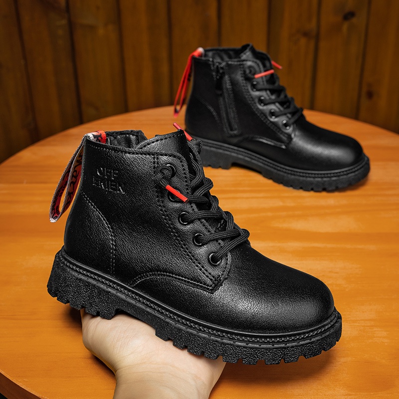 Giày Bốt Martin Da Chống Trượt Thời Trang Cho Bé