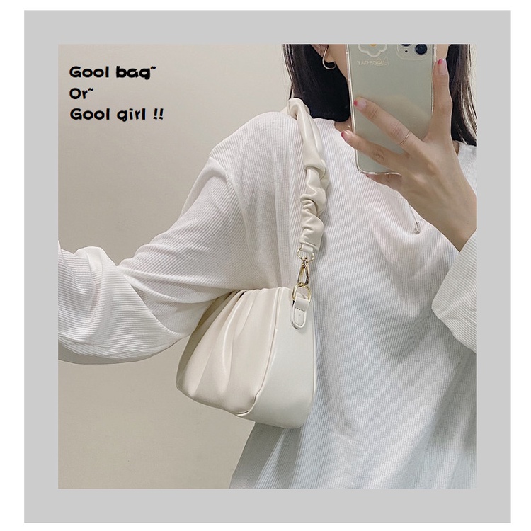 Túi xách đeo một bên vai hình đám mây thời trang mùa hè cho nữ 2021
