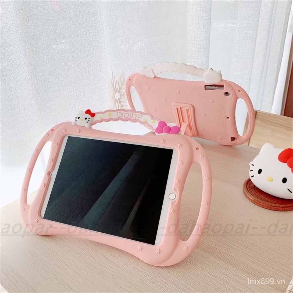 Ốp máy tính bảng silicon mềm hình Hello Kitty cho iPad 7 8 Air 2 3 4 mini 5 6 Pro 10.5