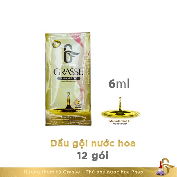 Dầu gội hương nước hoa Grasse 6ml (12 gói)