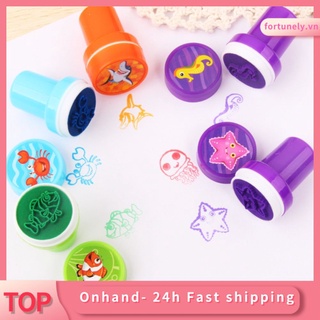 Set of 10 stamps used to stamp rewards/birthday gifts for kids in the shape of dinosaurs/animals/forests/sea creatures