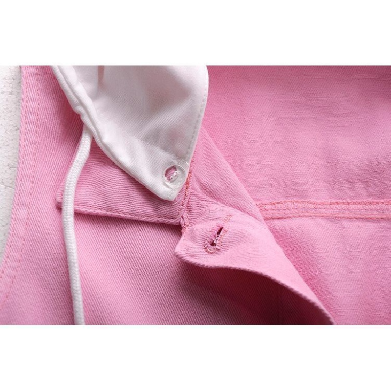 Áo Khoác Denim Không Tay Có Mũ Trùm Cá Tính Dành Cho Nữ