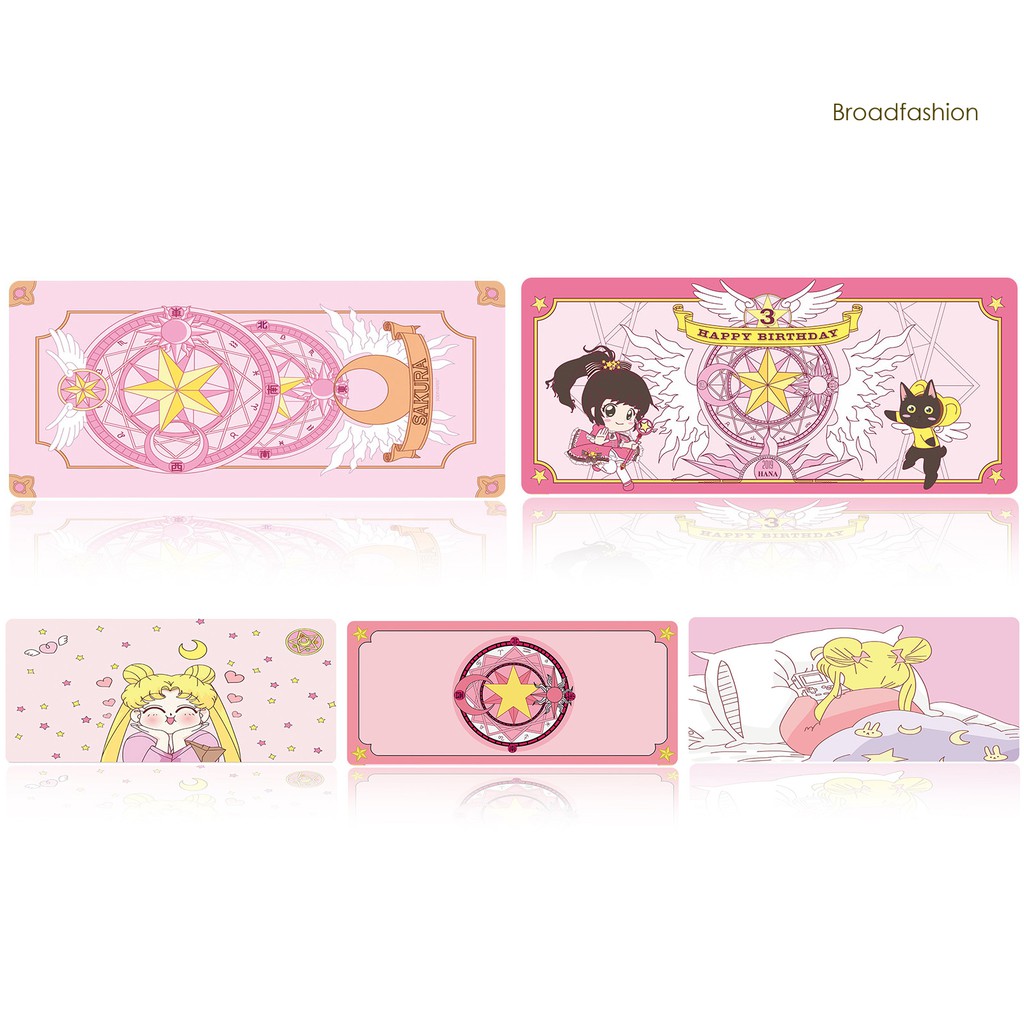 Tấm lót bàn phím chuột in họa tiết hoạt hình thủ lĩnh thẻ bài Sakura