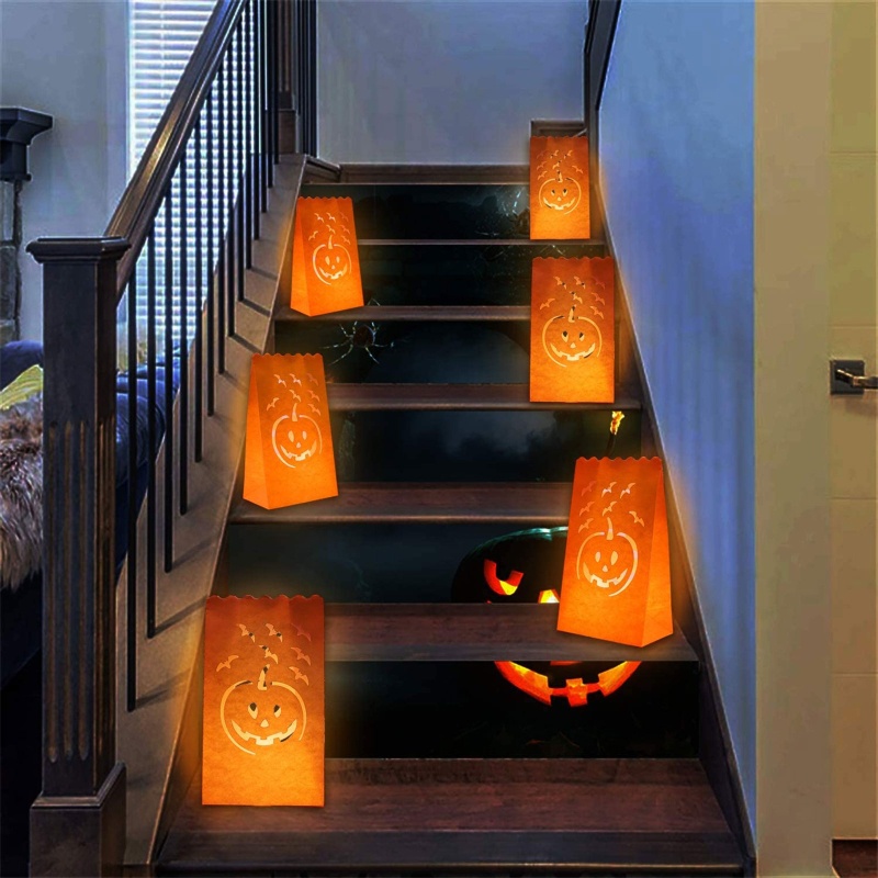 Set 10 Túi Đựng Nến Trang Trí Halloween