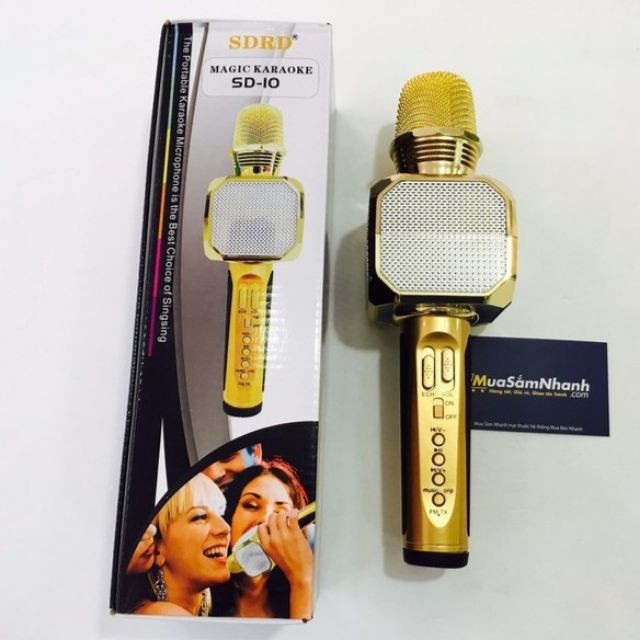 Mic Hát Kèm Loa SD-10 ( âm thanh chuẩn )