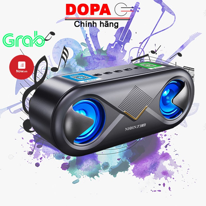 Loa bluetooth Goden House S6 cao cấp, loa bluetooth mini để bàn tích hợp công nghệ âm thanh stereo siêu trầm ấm