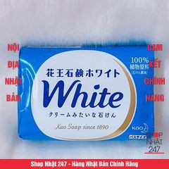 [Hỏa Tốc HN] Xà bông Kao White màu xanh 130g Nôi địa Nhật Bản