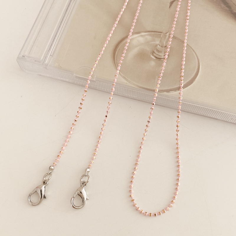 Dây Đeo Mắt Kính Đính Ngọc Trai Hình Mặt Cười Xinh Xắn