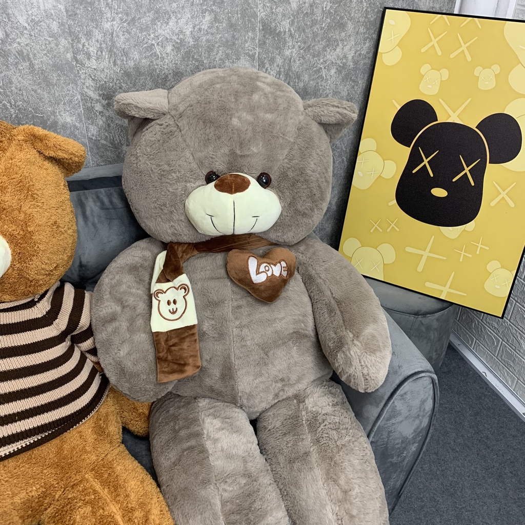 ( 1m1 - 1m3 ) Gấu Bông Lông Xù Teddy Head Tales Siêu To Khổng Lồ - Babi mama - G70