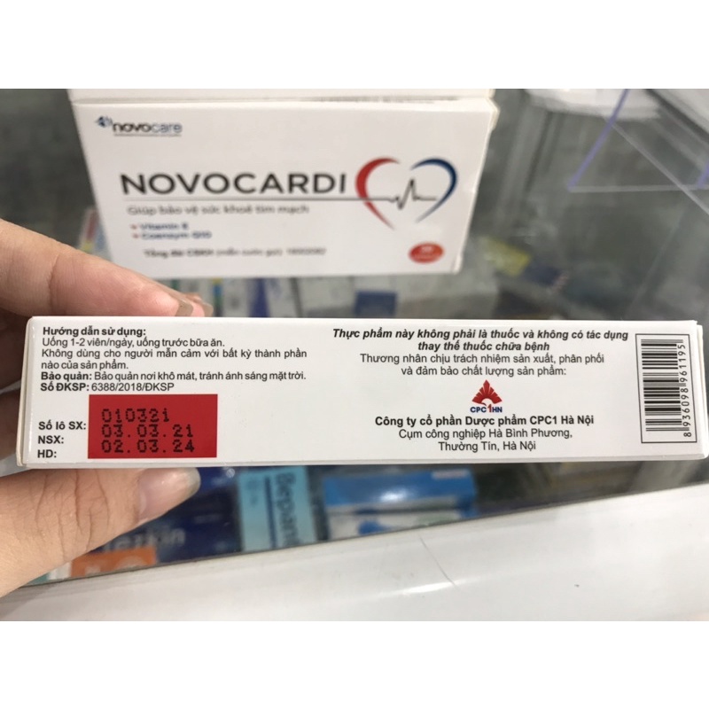 Novocardi (hộp 30 viên) - Hỗ trợ sức khỏe tim mạch, giúp trái tim luôn khỏe mạnh