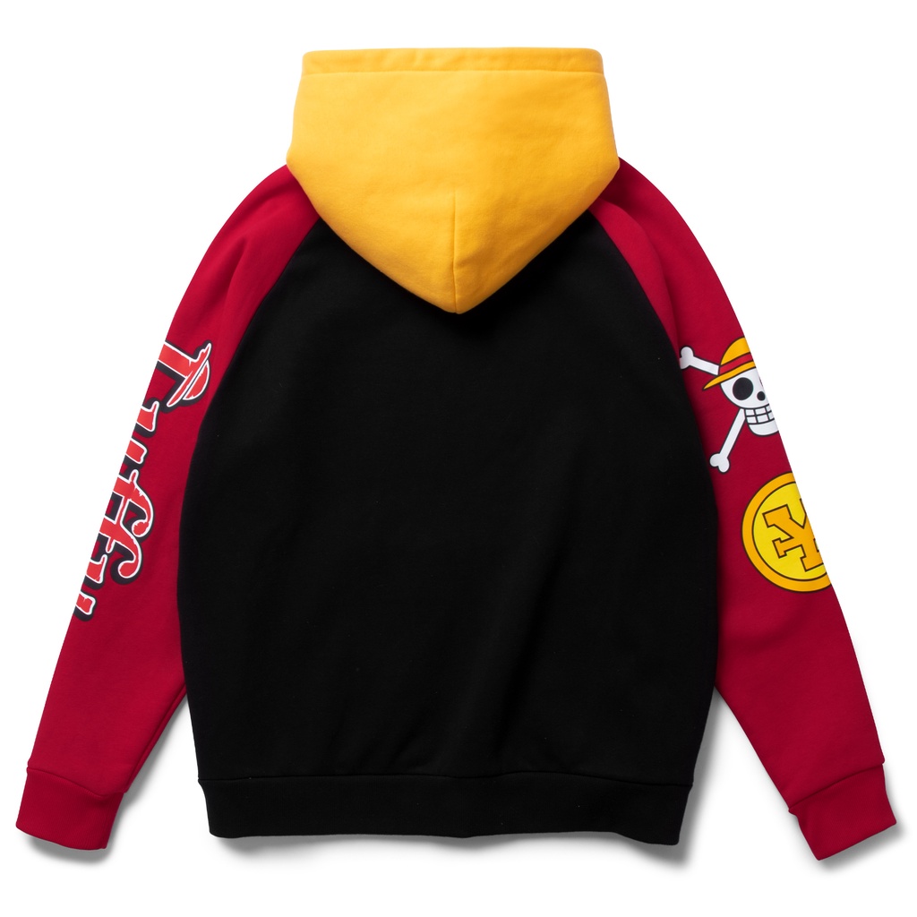 Áo Khoác DirtyCoins x One Piece Luffy Raglan Hoodie - Multicolor