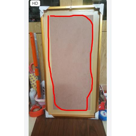 Tranh treo tường phủ Laminate bóng gương hươu may mắn tông vàng xanh sang trọng LIN968 - 50 x 100 cm