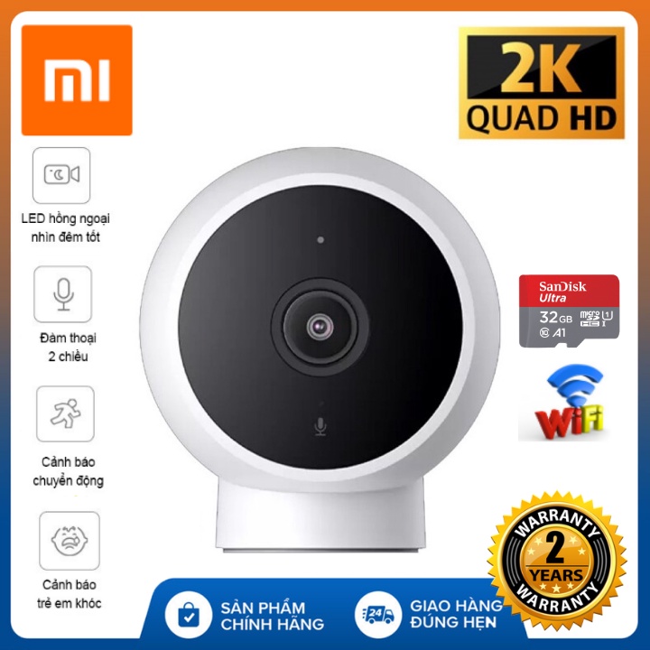 Camera Xiaomi 2K góc rộng kháng nước ip67 trong nhà ngoài trời , đàm thoại 2 chiều , hồng ngoại xem đêm