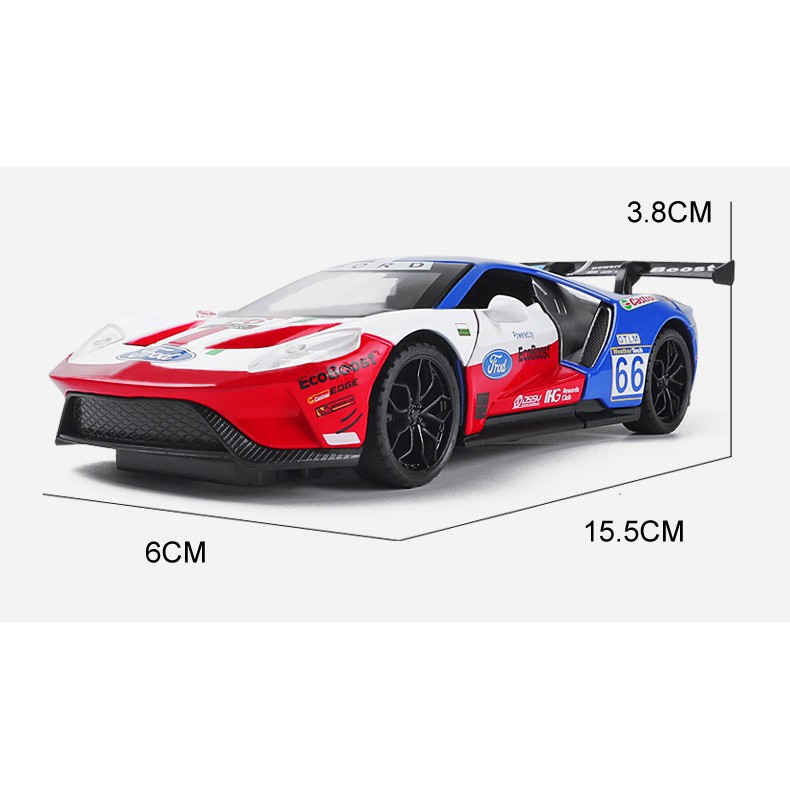 Ô tô Mô Hình Ford GT Le Mans tỉ lệ 1:32. Siêu xe thể thao mô hình bằng kim loại