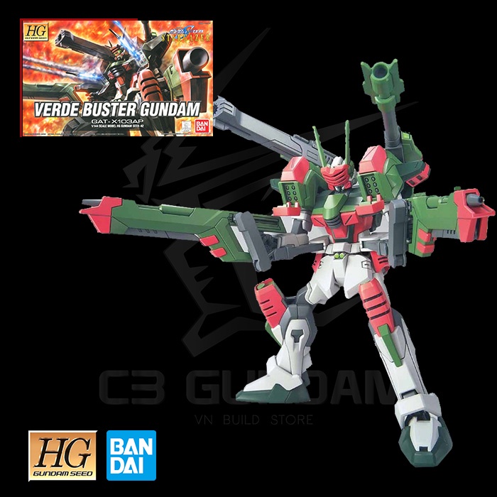 [BANDAI] MÔ HÌNH LẮP RÁP GUNDAM HG 1/144 GAT-X103AP VERDE BUSTER GUNDAM HGSEED GUNPLA CHÍNH HÃNG NHẬT BẢN