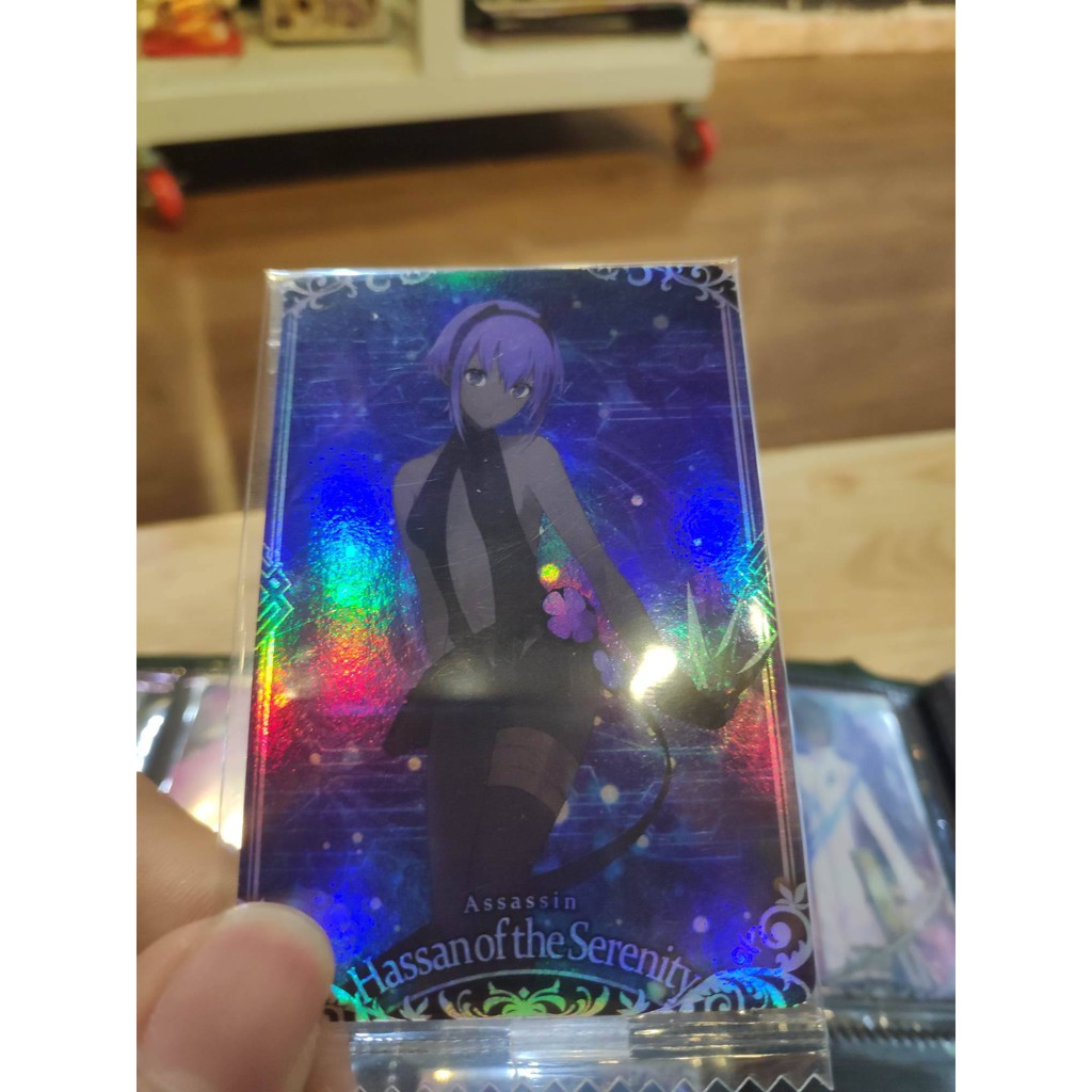 Thẻ bài sưu tầm bánh xốp Fate Grand Order FGO Hassan of the serenity - Tặng bọc bài nhựa bảo quản