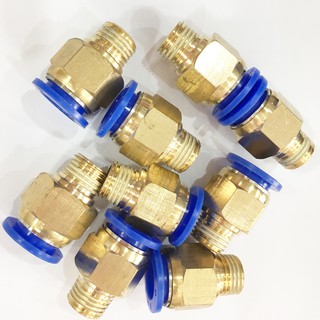 Cút nối nhanh ren ngoài đồng thau nối ống phun sương, khí nén (ren 13, 17, 21)