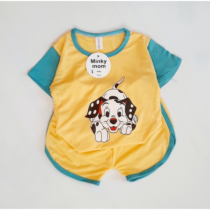 Bộ cộc tay thun lạnh quần vát túi ZIP cho bé trai bé gái B117