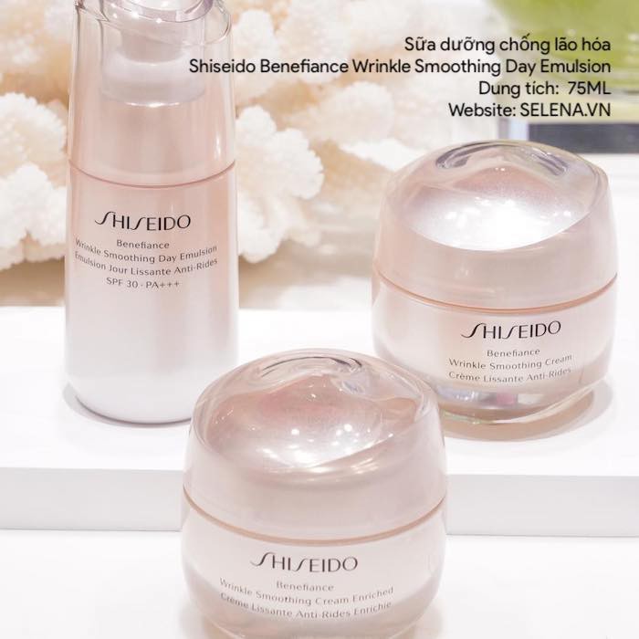 [CHÍNH HÃNG]  Sữa dưỡng chống lão hóa Shiseido Benefiance Wrinkle Smoothing Day Emulsion 75ML